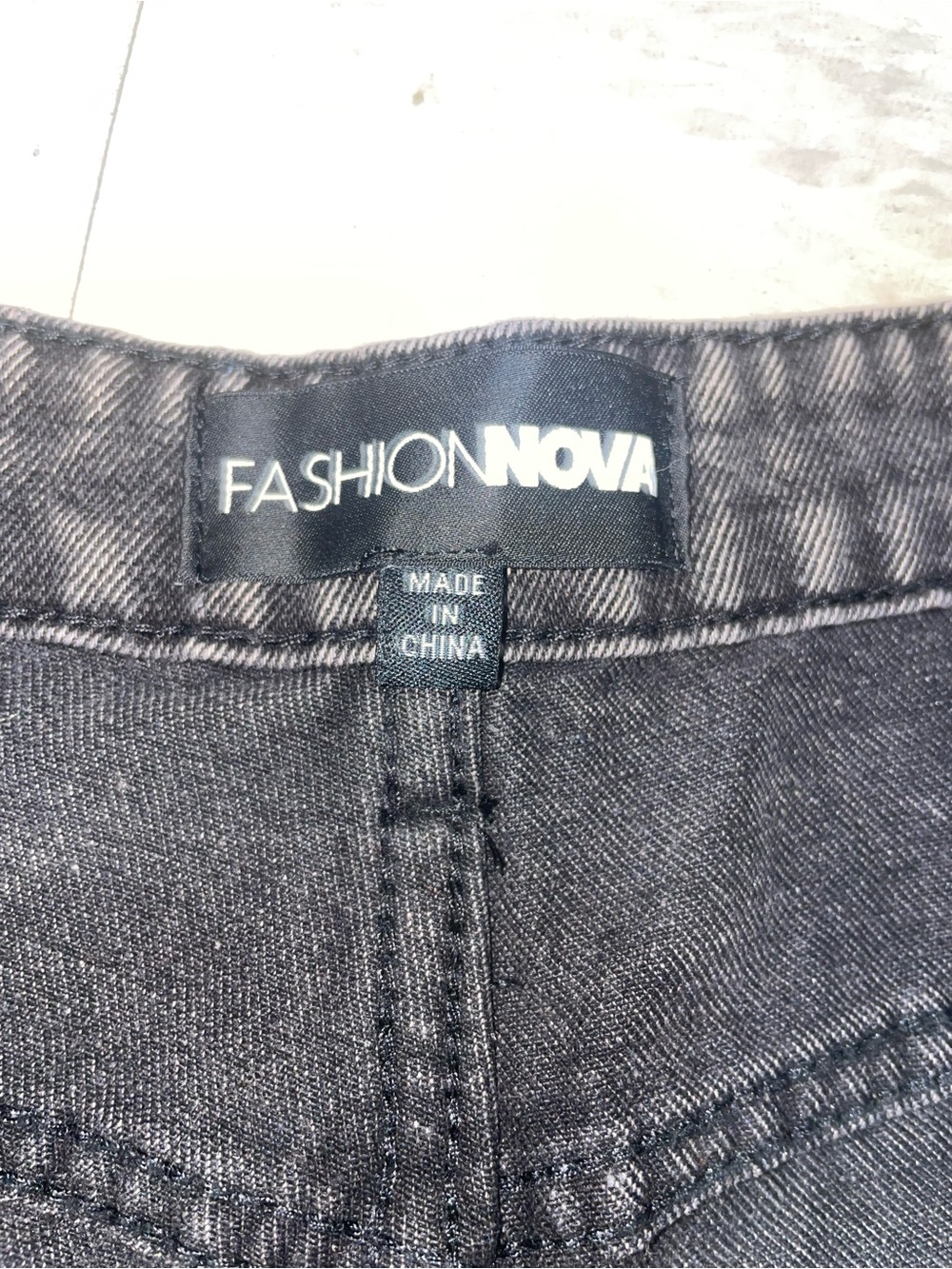 Black Denim Jorts - Picture 2 of 4